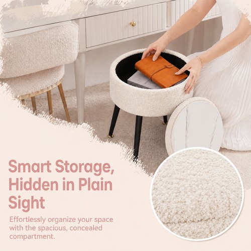 Round dressing table - table, stool
