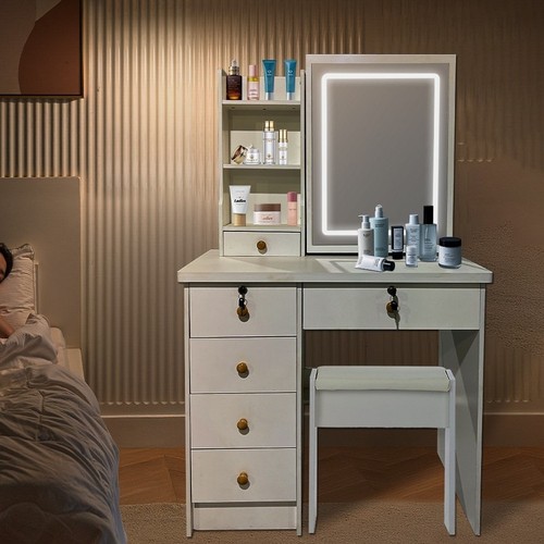 Dressing table with mirror - with,