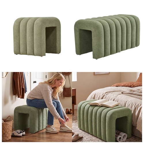 Shaped footstool dressing - footstool,