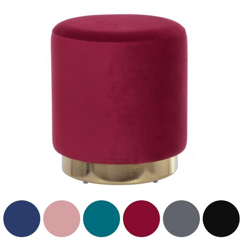 Sophia velvet footstool pouffe - footstool,
