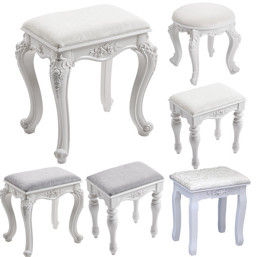 French white footstool - french,