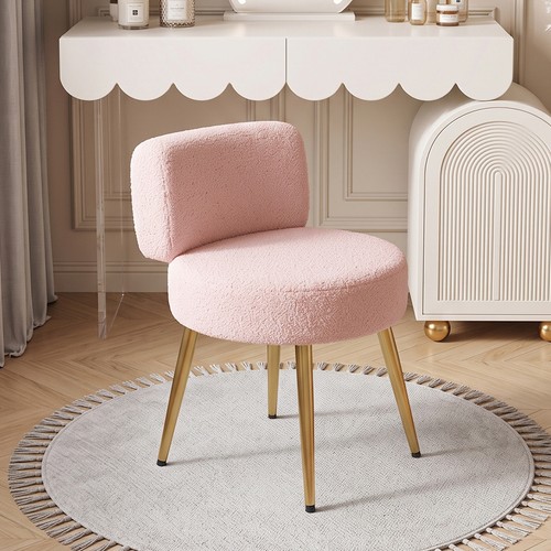 Pink makeup seat plush teddy - pink,