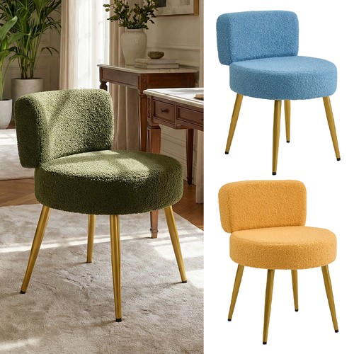 Teddy fleece vanity stool - fleece,