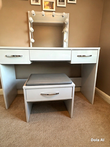 Grey gloss dressing table - dressing,
