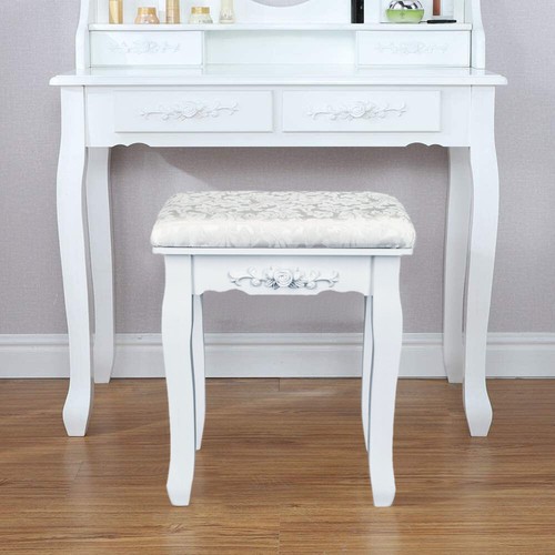 White vintage dressing table - vintage,
