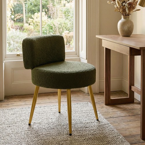Teddy fleece vanity stool - teddy,