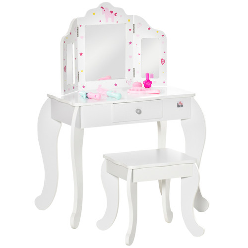 Homcom kids vanity table and - table,